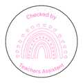 🌈 Personalised Teacher Assistant Stamp | Checked By Teacher's Assistant ✨