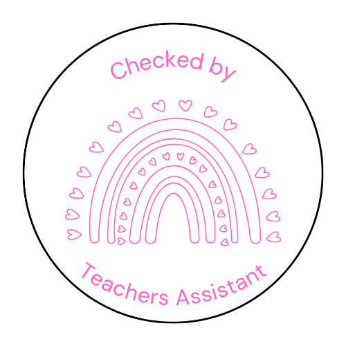🌈 Personalised Teacher Assistant Stamp | Checked By Teacher's Assistant ✨