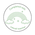 Completed with Casual Teacher Stamp | Classroom Record Stamp 🌈
