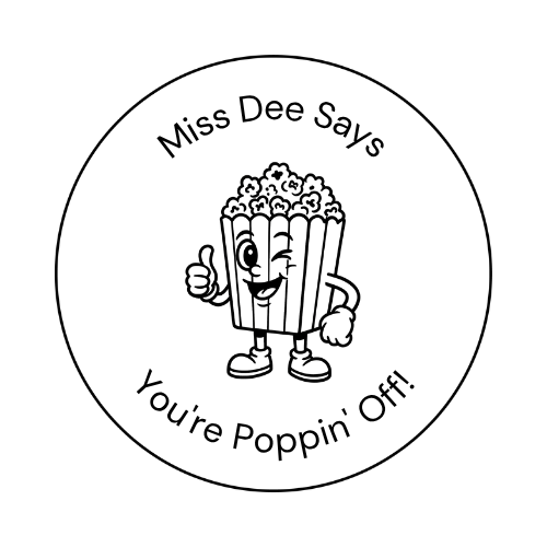 Personalised Teacher Stamp | You're Poppin' Off! 🍿✨